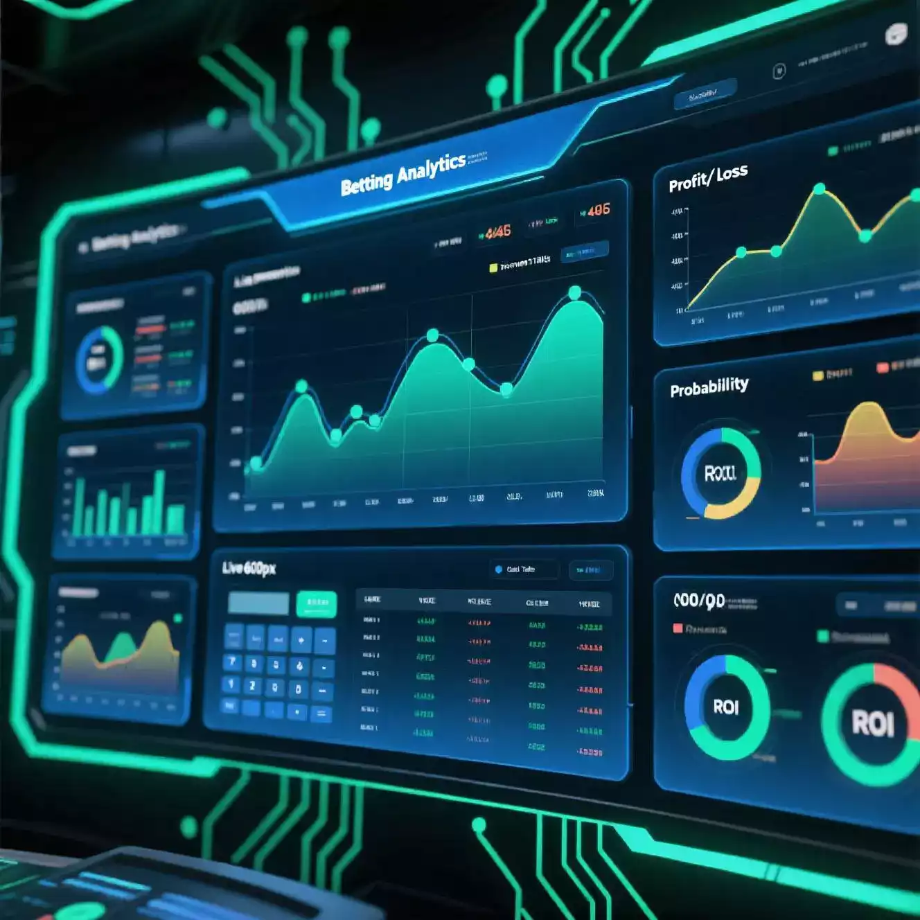 Professionelles Analyse-Dashboard mit Statistiken, Graphen und Wett-Analytics