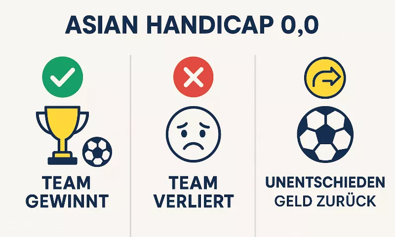 Nullhandicap Erklärung - Wie funktioniert das 0.0 Asian Handicap bei Sportwetten mit Beispielen
